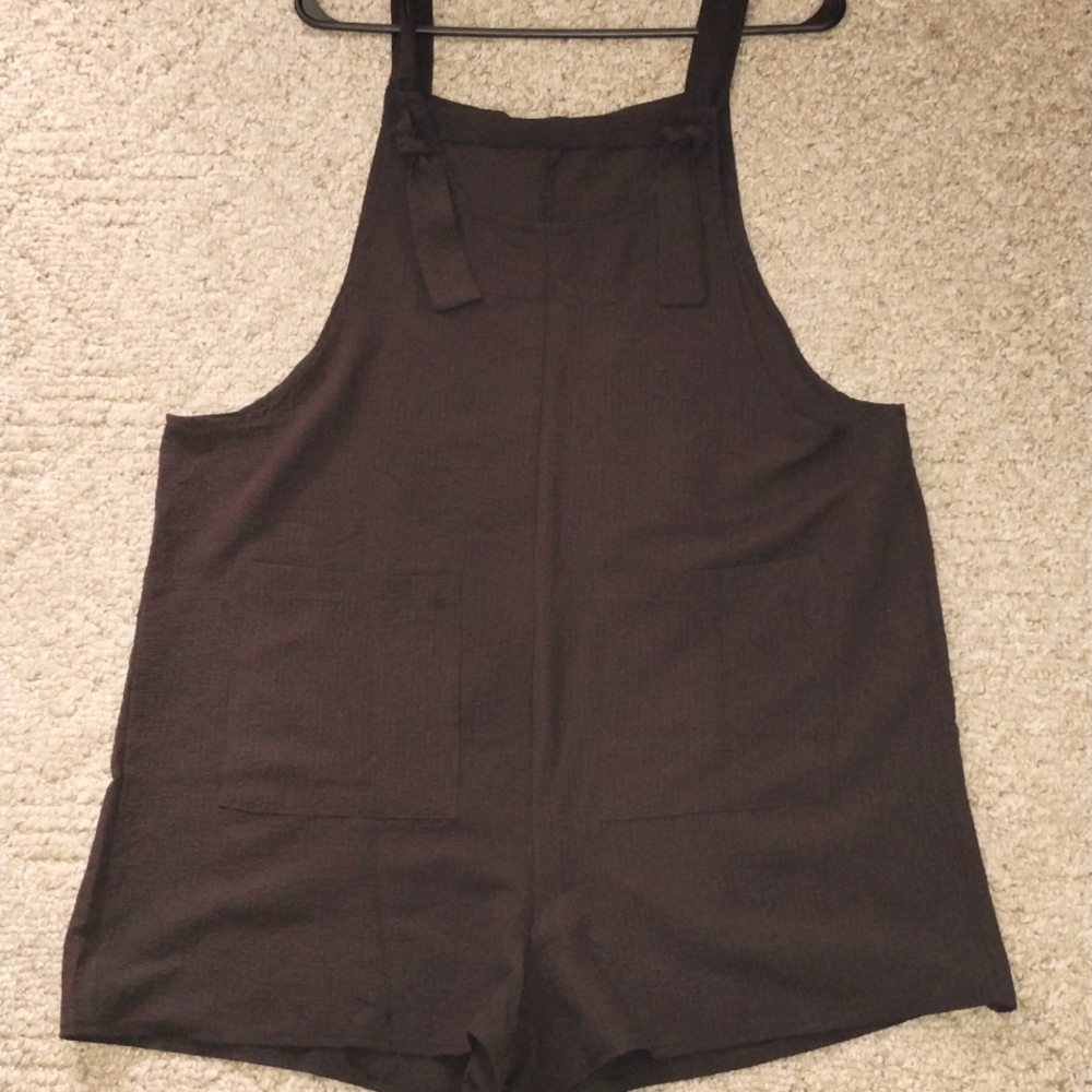 ⭐Black Shorts Jumper Two Pockets Overalls Jumper